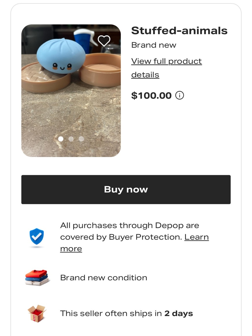 Blue Dumpling Squishy